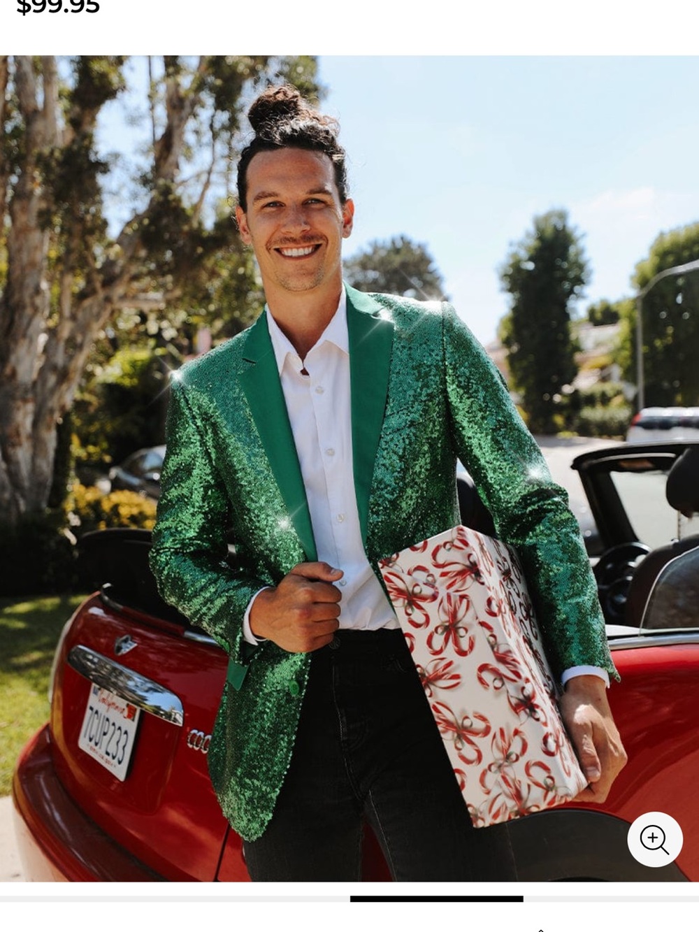 Tipsy Elves Green Sequin Blazer for Men
